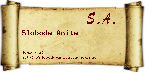 Sloboda Anita névjegykártya